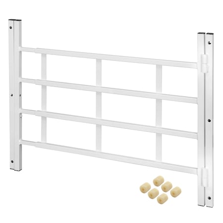 Primeline Tools 21 in., White Painted Carbon Steel, Hinged 4-Bar Window Grill (Single Pack) S 4776