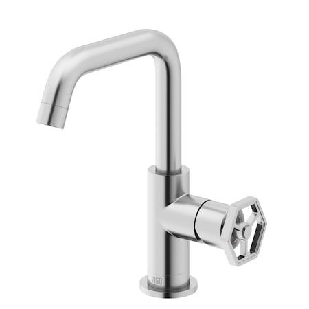 Vigo Ruxton Single Handle Single-Hole Bathroom Faucet in Brushed Nickel VG01051BN