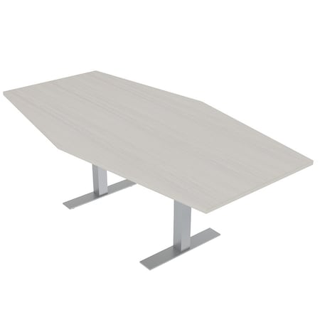 Skutchi Designs 7ft Hexagon Conference Table With Power | Harmony Series | 6 Person Meeting Room Table HAR-HEX.IR-48X84-T-K458-NA