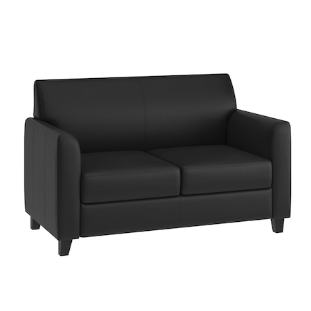 Flash Furniture Loveseat, 29" x 32-1/4", Upholstery Color: Black BT-827-2-BK-GG