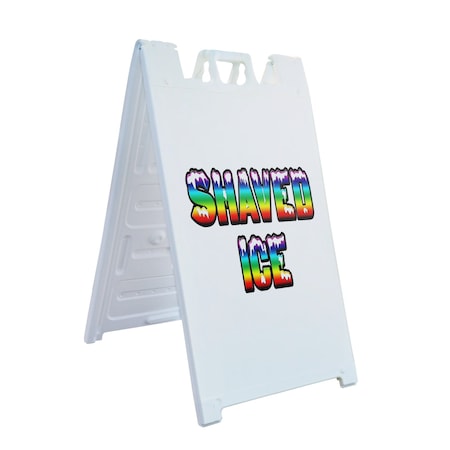 Signmission Shaved Ice, A-Frame & 2 Decals Installed, Heavy-Duty Plastic Frame SBHD-D-2436-Shaved Ice