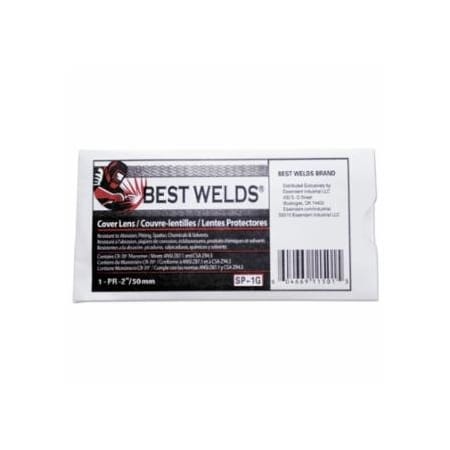 Best Welds Cover Lens, 50 mm, 50% CR-39 Plastic, 100PK 901-SP-1G