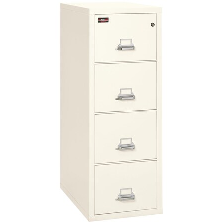 Fireking 4 Drawer, 2 Hr Fire & Impact Rated, Vertical, 31" depth Letter Ivory White 4-1956-2IW