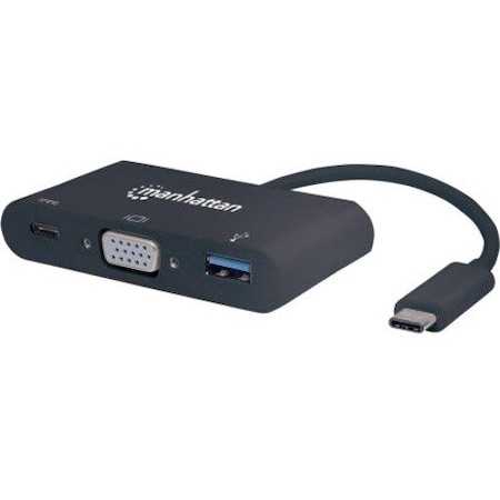 Manhattan - Strategic USB TYPEC VGA DOCKCONVERTER USB 3.1 FEMALES MULTIPORT BLK 152044