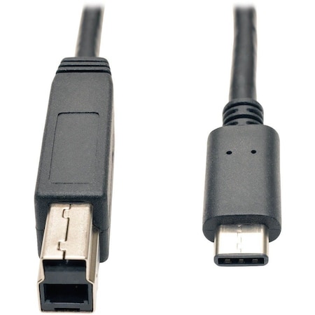 Tripp Lite USB 3.1 Gen 2 USB-C to USB-B Cable 10 Gbps M/M Fast Charging 3ft U422-003-G2