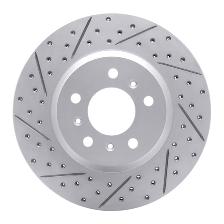 Dynamic Friction Co DFC Geoperformance Rotor - Drilled and Slotted 830-45012L