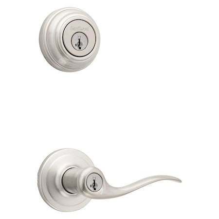 Kwikset Signature Series Combination Lockset, 2 Grade, Zinc, Satin Nickel, 238 x 234 in Backset 991TNL-15