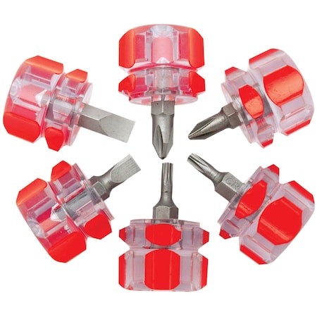 Performance Tool 6-Piece Mini Stubby Screwdriver Set 1420