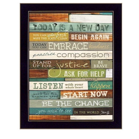 Homeroots Today is a New Day 2 Black Framed Print Wall Art 405247