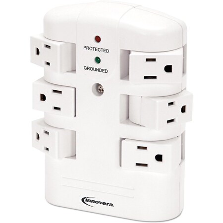 Innovera Outlet Strip, Surge, White IVR71651