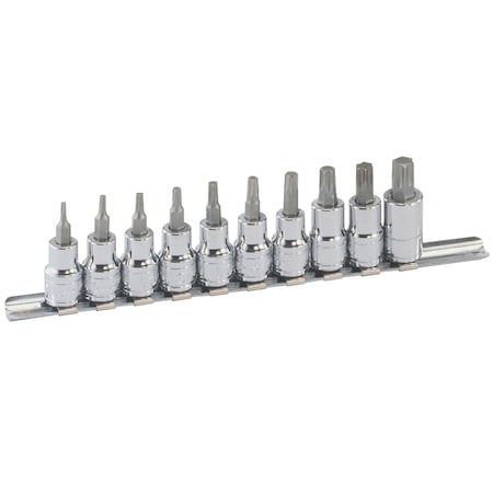 Genius Tools 10PC 3/8in Dr. Star Bit Socket Set BS-310T