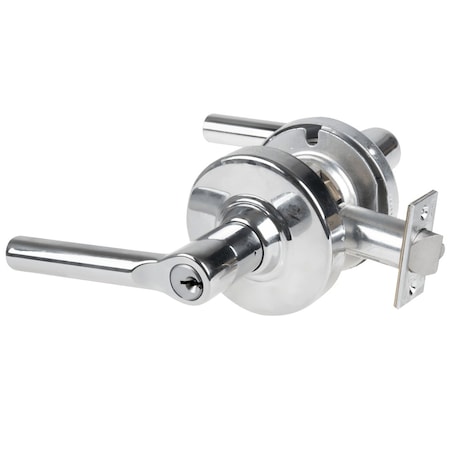 Schlage Grade 2 Office Cylindrical Lock with Field Selectable Vandlgard, Broadway Lever, Bright Chrome ALX50P BRW 625
