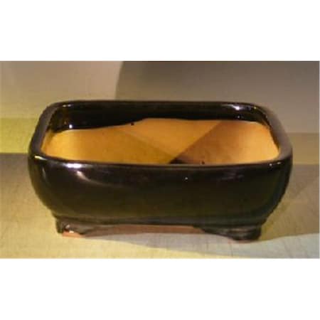 Paisaje Ceramic Bonsai Pot, Black - Rectangle PA2806491