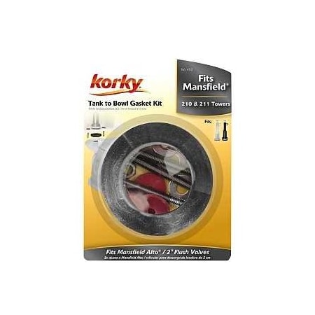 Korky Gasket and Hardware Kit, Rubber, Black 453BP