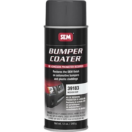 Sem BUMPER COATER Trim Paint, 16 oz Aerosol Can, Medium Gray, 20 sq-ft Coverage 39183