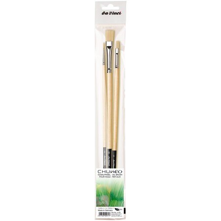 Da Vinci CHUNEO Synthetic Hog Bristle Brush, Oil, 3-Piece Set VA-4129_0