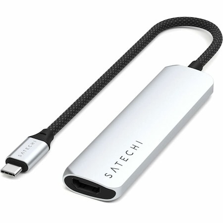 Satechi 4-IN-1 USB-C SLIM MULTIPORT ADAPTER 4K (SILVER) ST-P4SS