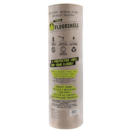 Trimaco 38" x 100' Trimaco 12380 FloorShell Contractor-Grade Heavy Duty Floor Protection K09033000