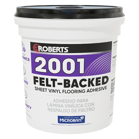 Roberts Floor Adhesive, 2001 Series, Milky White, 16 oz, Bottle 2001-1