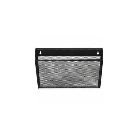 Universal Metal Mesh Wall FileSingle Pocket, 14 1/8 x 3 3/8 x 8 1/8, Letter, Blk UNV20026