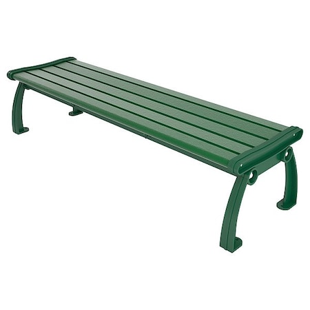 Ultrasite Outdoor Bench, 72 in L, Green PB 6GREGFHERBAC