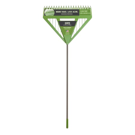 Ames 26 in Poly Leaf Rake, Dual Tine, Clog-Resistant, Cushion Grip 2705000