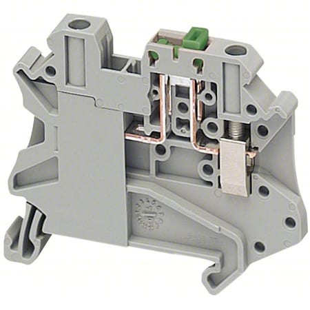 Schneider Electric Terminal Block, Screw-On, Gray NSYTRV42SC