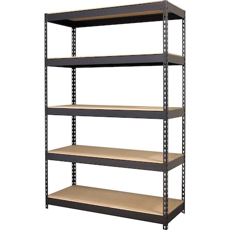 Hirsh Boltless Shelving Unit, 18 in D x 48 in W x 72 in H, 5 Shelves, Steel 17313