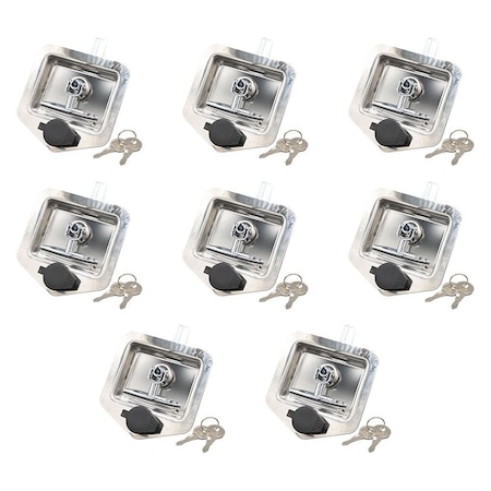 (8 Pack) T-handle Tool Box Lock Rv Door Latch with Two Keys Stainless Steel P..., 8PK