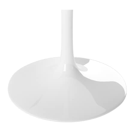 Homeroots 36" White Fiberglass And Metal Dining Table 520859