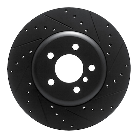 Dynamic Friction Co DFC Brake Rotor - Drilled and Slotted - Black 633-31106R