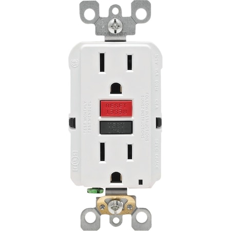 Leviton SmartlockPro Self-Test 15A White Residential Grade 5-15R GFCI Outlet R22-GFNT1-0RW