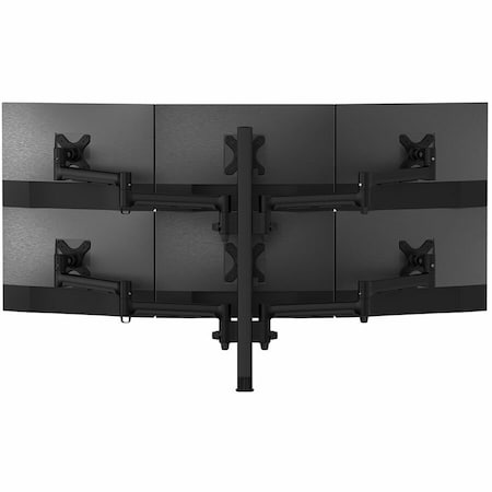 Atdec six-arm combination mount for displays up to 24, suits flat screen monitors up to 20 lbs,  AWMS-6-13717-H-B