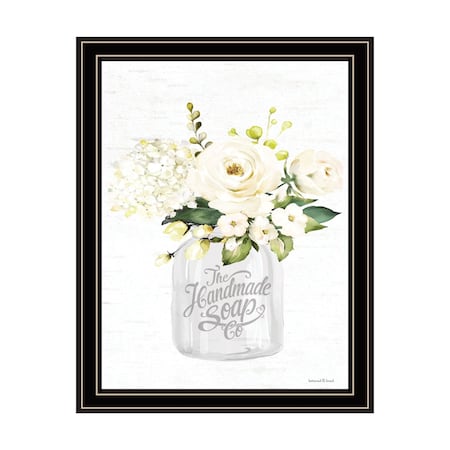 Homeroots Bathroom Flower Ja Black Framed Print Bathroom Wall Art 530066