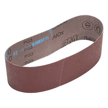 3M Sanding Belt, 3 in W, 24 in L, Coated, Aluminum Oxide, P120 Grit, Not Applicable, 340D, Brown 7010308454