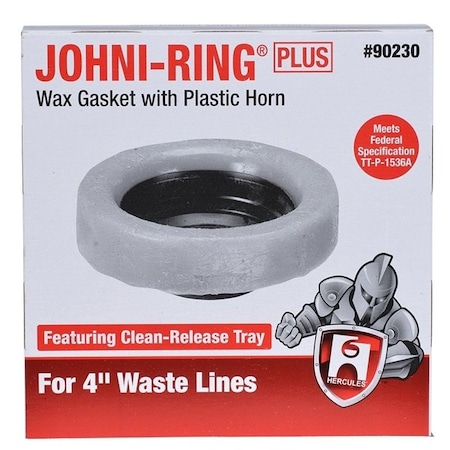 Hercules Oatey Wax Ring, Polyethylene, Brown, For: 4 in Waste Line Closet Toilet Bowls 90230