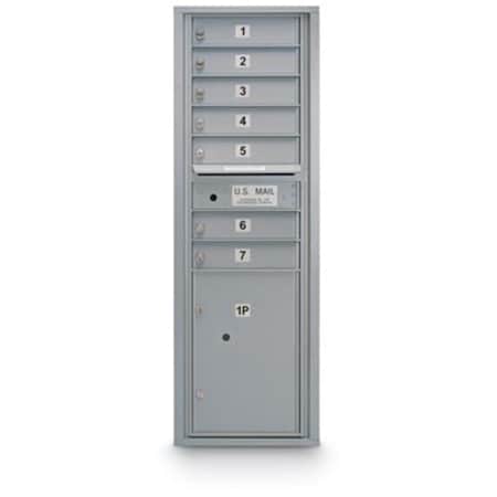 Postal Products Unlimited 7 Door Standard 4C Mailbox with 1 Parcel Locker - Bronze N1029411BRNZ
