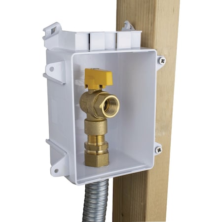 Pro-Flex 1/2'' Wht Gas Outlet Box PF-696-1020GFC