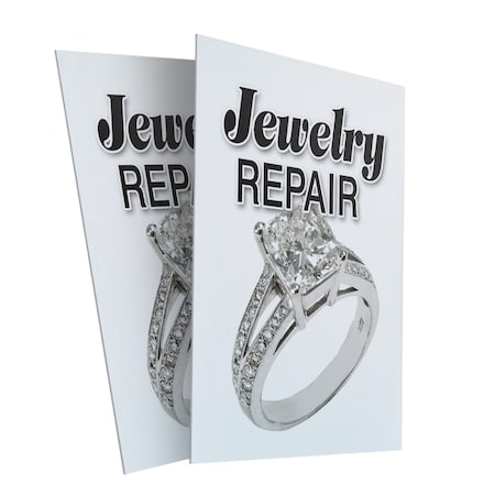 Signmission Jewelry Repair, Plastic Signs Only 24 Inch x 36 Inch, Corrugated Plastic, 2PK CSB-2436-2PACK-Jewelry Repair