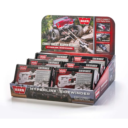 Warn Point Of Purchase Display Includes Assortment of 6 Epic Hyperlink and Epic Sidewinder Shackles 102990