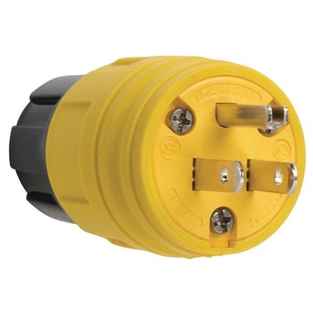 Legrand StraightBladePlug, 1/2hp, 15A, Yellow 14W47