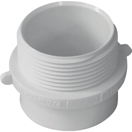 Genova CANPLAS Pipe Adapter, 112 in, Spigot x Slip, PVC, White 192801