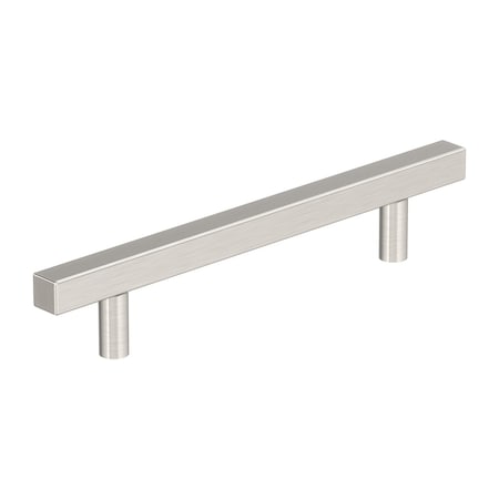 Amerock Bar Pulls Square 5-1/16 inch (128mm) Center-to-Center Satin Nickel Cabinet Pull, 25PK 25VMP37177G10
