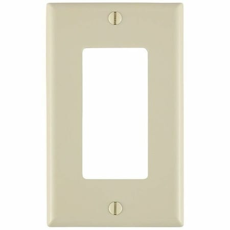 Leviton Decora Wallplate, Standard Size, Gang 1, Light Almond 80401-NT
