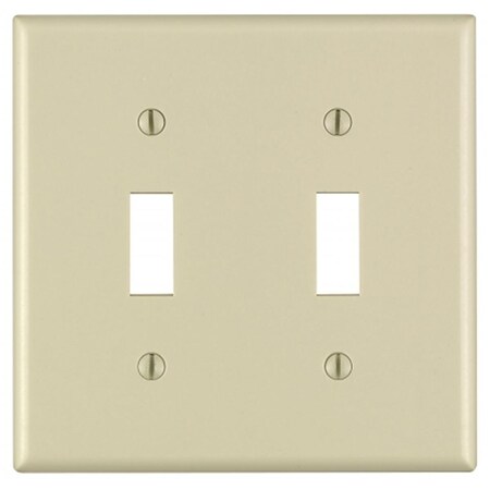 Ezgeneration Ivory 2 Gang Toggle Wall Plate EZ783655
