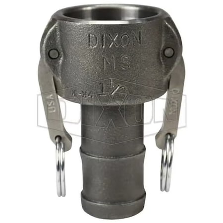 Dixon Type-C Cam and Groove Coupler, 2 in Nominal, Female Coupler x Hose Shank End Style, Malleable Iron,  200-C-MI