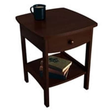 Doba-Bnt Antique Walnut Beechwood NIGHT STAND WITH DRAWER SA845102