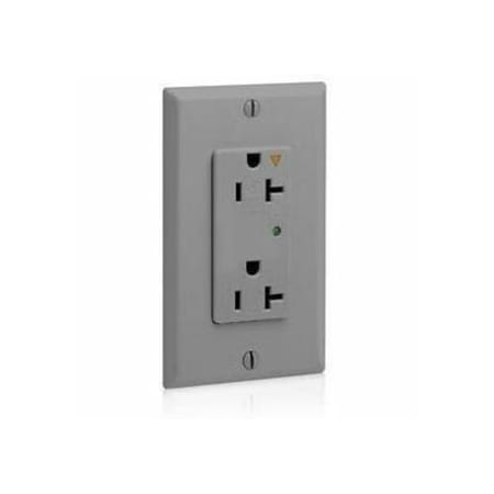 Leviton Straight Blade Receptacle, 5-20R, 20 A, 125V AC, Flush Mount, Isolated Ground 5380-IGG