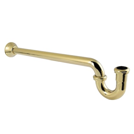 Kingston Brass 1-1/4 in. P-Trap with Bell Flange, 24 in. Length, 18 Gauge, Polished Brass CC7182