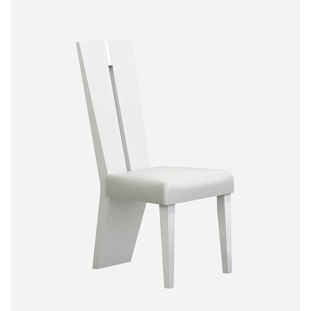 Homeroots Seven Piece White Dining Set with Six Chairs 366268